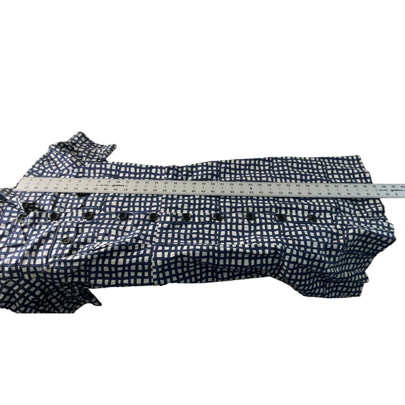 The Limited Women's Navy Blue White Dress Short Sleeve Full Button RN 54874 - Picture 7 of 12